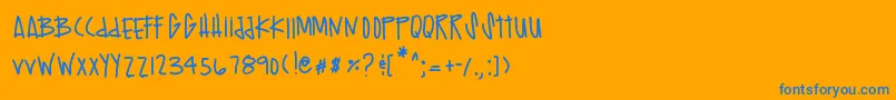 Weitere Informationen zur Hypebeast-Schriftart Hypebeast-Schriftart – Blaue Schriften auf orangefarbenem Hintergrund