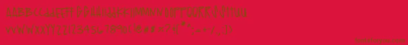 Weitere Informationen zur Hypebeast-Schriftart Hypebeast-Schriftart – Braune Schriften auf rotem Hintergrund