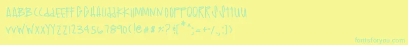 Hypebeast-fontti – vihreät fontit keltaisella taustalla