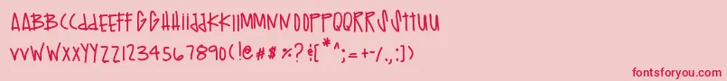 フォントHypebeast – ピンクの背景に赤い文字
