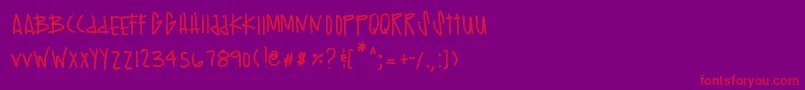Fonte Hypebeast – fontes vermelhas em um fundo violeta