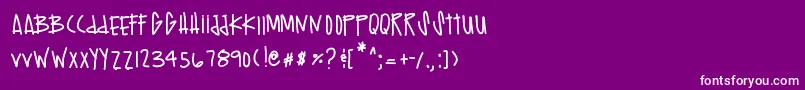 Fonte Hypebeast – fontes brancas em um fundo violeta