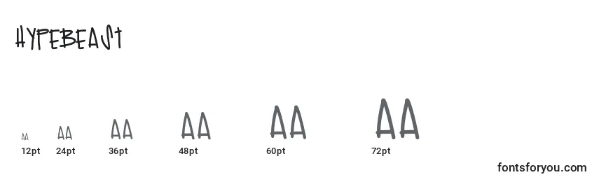 Hypebeast Font Sizes
