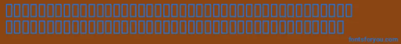 McsQudsSuNormal Font – Blue Fonts on Brown Background