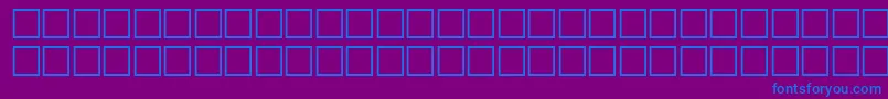McsHor1SIFlag2000-fontti – siniset fontit violetilla taustalla