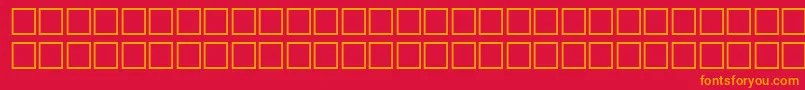 Czcionka McsHor1SIFlag2000 – pomarańczowe czcionki na czerwonym tle