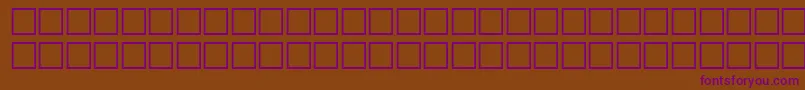 McsHor1SIFlag2000-fontti – violetit fontit ruskealla taustalla