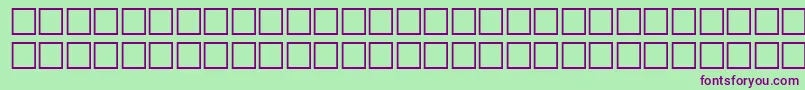 McsHor1SIFlag2000-fontti – violetit fontit vihreällä taustalla