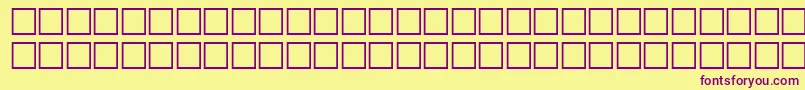 McsHor1SIFlag2000-fontti – violetit fontit keltaisella taustalla