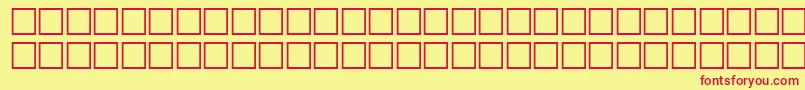 McsHor1SIFlag2000 Font – Red Fonts on Yellow Background