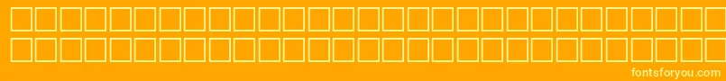 McsHor1SIFlag2000-Schriftart – Gelbe Schriften auf orangefarbenem Hintergrund