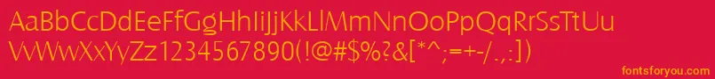 Castletlig Font – Orange Fonts on Red Background