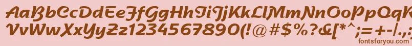 SentimentalScriptSsiBold Font – Brown Fonts on Pink Background
