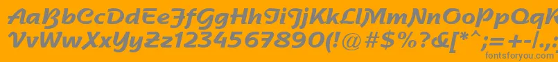 SentimentalScriptSsiBold Font – Gray Fonts on Orange Background