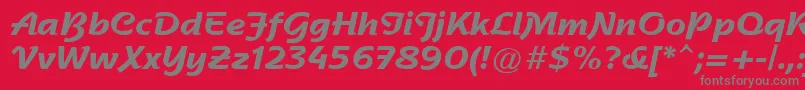 SentimentalScriptSsiBold Font – Gray Fonts on Red Background