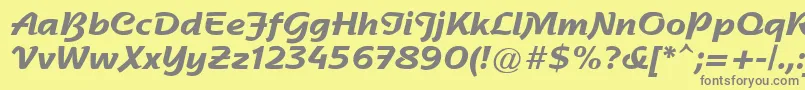 SentimentalScriptSsiBold Font – Gray Fonts on Yellow Background