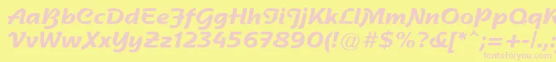 SentimentalScriptSsiBold Font – Pink Fonts on Yellow Background