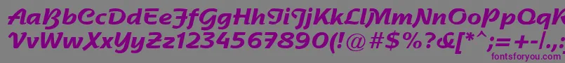 SentimentalScriptSsiBold Font – Purple Fonts on Gray Background