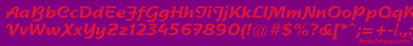 SentimentalScriptSsiBold Font – Red Fonts on Purple Background