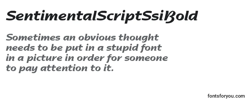 Überblick über die Schriftart SentimentalScriptSsiBold