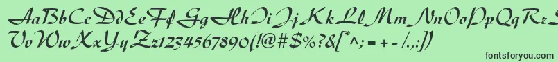 Шрифт DiskusltstdBold – чёрные шрифты на зелёном фоне