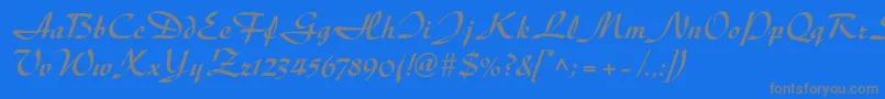 Шрифт DiskusltstdBold – серые шрифты на синем фоне