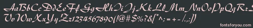 Шрифт DiskusltstdBold – розовые шрифты на чёрном фоне