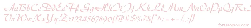 DiskusltstdBold-Schriftart – Rosa Schriften auf weißem Hintergrund