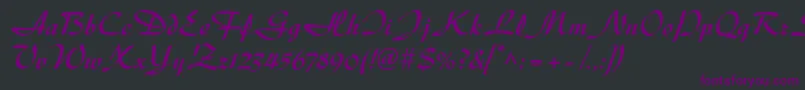 Шрифт DiskusltstdBold – фиолетовые шрифты на чёрном фоне