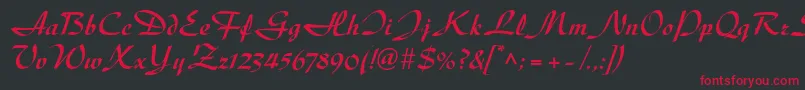 DiskusltstdBold Font – Red Fonts on Black Background