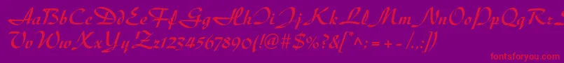 fuente DiskusltstdBold – Fuentes Rojas Sobre Fondo Morado