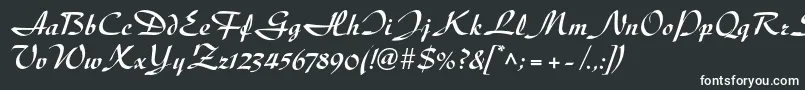 Шрифт DiskusltstdBold – белые шрифты на чёрном фоне