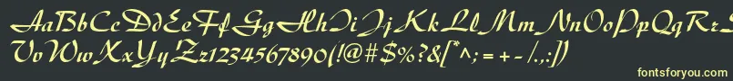 DiskusltstdBold-Schriftart – Gelbe Schriften auf schwarzem Hintergrund