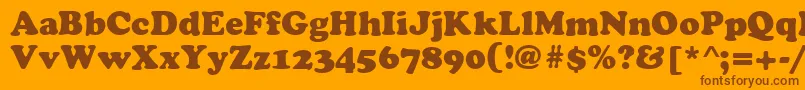 CyrilliccooperNormal Font – Brown Fonts on Orange Background