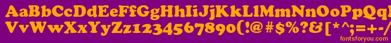 CyrilliccooperNormal Font – Orange Fonts on Purple Background