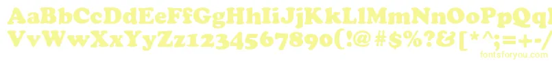 Czcionka CyrilliccooperNormal – żółte czcionki