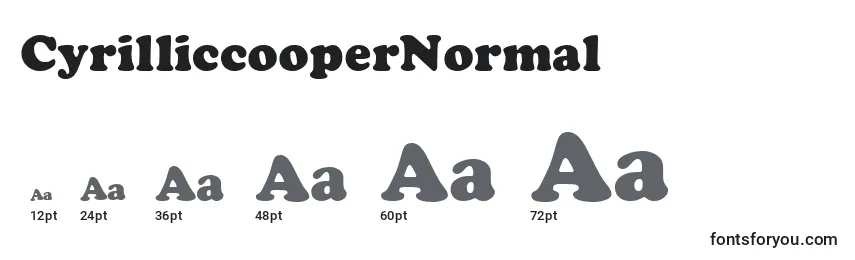 CyrilliccooperNormal Font Sizes