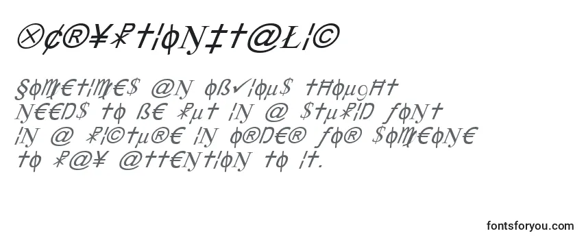 Обзор шрифта XCryptionItalic