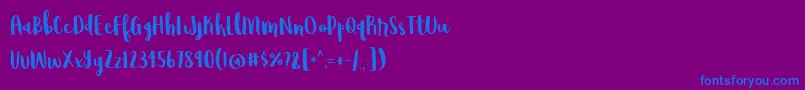 BmdWildemount Font – Blue Fonts on Purple Background