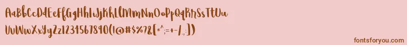 BmdWildemount Font – Brown Fonts on Pink Background