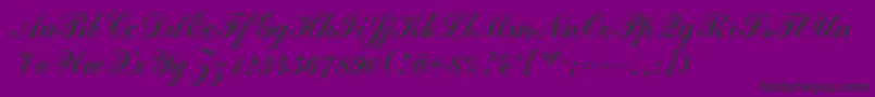 Commercialscrd-Schriftart – Schwarze Schriften auf violettem Hintergrund