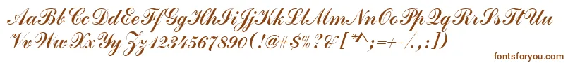 Шрифт Commercialscrd – коричневые шрифты на белом фоне