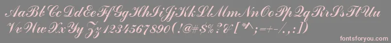 Шрифт Commercialscrd – розовые шрифты на сером фоне