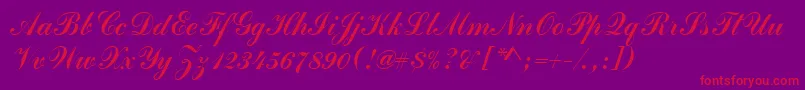 Commercialscrd Font – Red Fonts on Purple Background