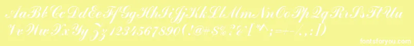 Commercialscrd Font – White Fonts on Yellow Background