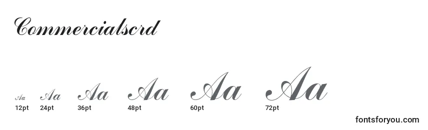 Commercialscrd Font Sizes