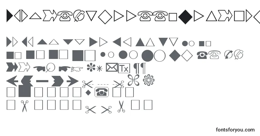 Schriftart AbacusthreesskRegular – Alphabet, Zahlen, spezielle Symbole