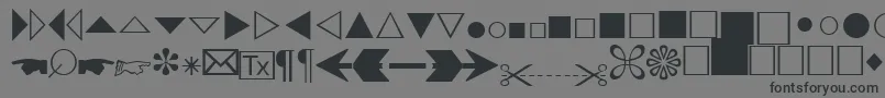 AbacusthreesskRegular Font – Black Fonts on Gray Background