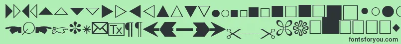 AbacusthreesskRegular Font – Black Fonts on Green Background