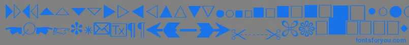 Шрифт AbacusthreesskRegular – синие шрифты на сером фоне